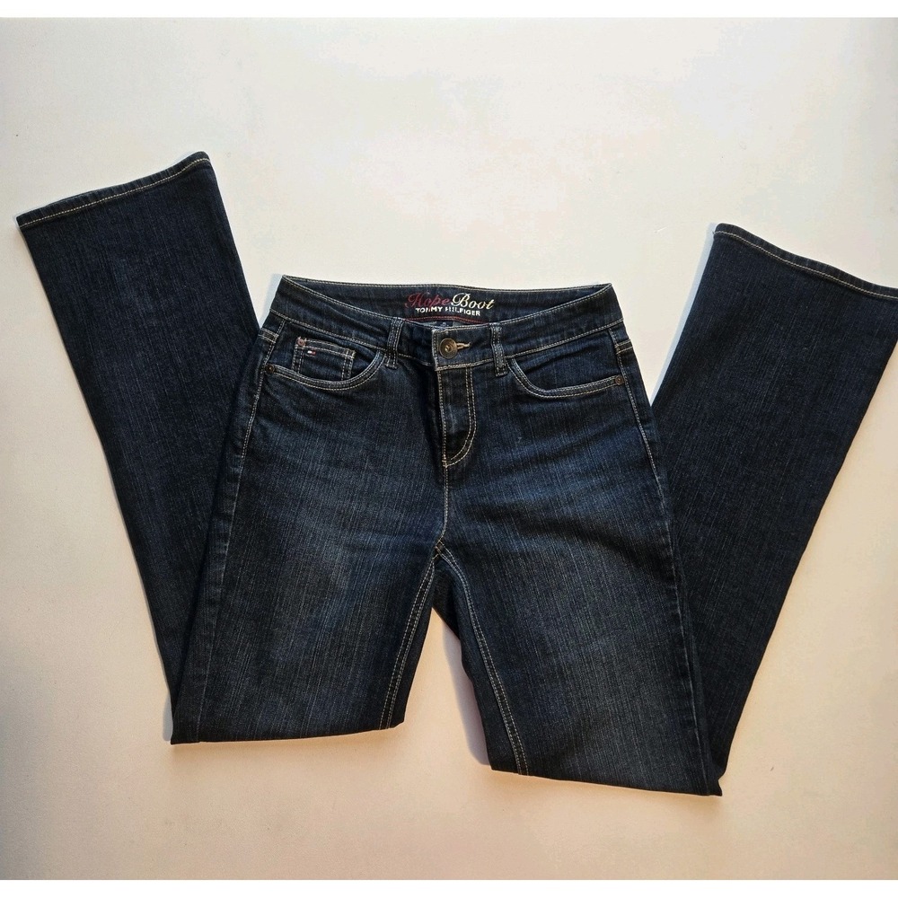 Tommy Hilfiger Hope Boot Jeans Women 4L Dark Wash Bootcut Stretch Denim
